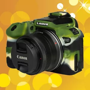 Camouflage CAMO weiche Silikon Gummi Kamera Hülle Schutzhülle Canon R10 Skin - Bild 1 von 6