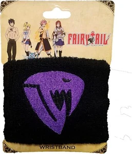 *NEW* Fairy Tail: Purple Sabertooth Logo Black Sweatband - Picture 1 of 1