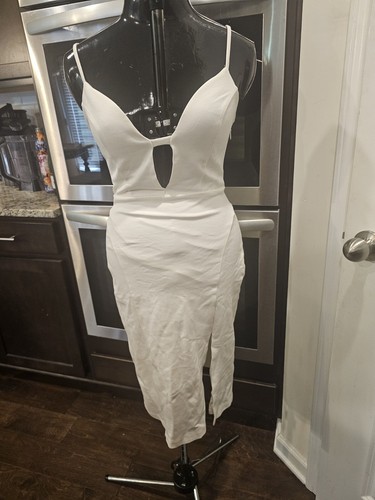 OFF WHITE Abito a tubino senza maniche senza spalline Bebe Off White piccolo