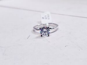palmbeachjewelry Lab Created White Sapphire Solitaire Engagement Ring Size 5