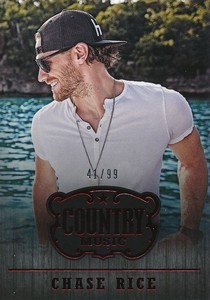 2014 Panini Country Music Red Parallel Card CHASE RICE #41/99