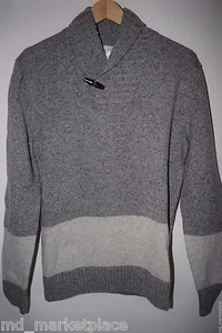 NUEVO SUÉTER GAP Para Hombres Mantón Cuello Gris Bloque de Color Mezcla de Lana S 38 Nuevo con Etiquetas - Imagen 1 de 6