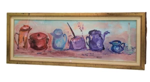QUADRO DI ERNESTO TRECCANI - "OGGETTI" 35x108 - Foto 1 di 1
