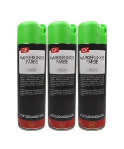 MARKIERUNGSFARBE RAL 6010 GRÜN 3x 500ml Markierspray Markierfarbe Signierspray - Bild 1 von 3