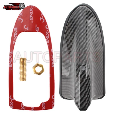 Carbon Fiber Car Roof Antenna Shark Fin Antenna Aerial AM/FM Signal Radio Aerial - Image 1 of 4