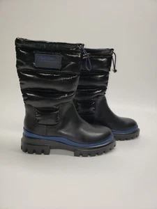 Calvin Klein Winter Boots Womens 6.5 Black Laeton Snow Water Resistant Rain Shoe - Picture 1 of 6
