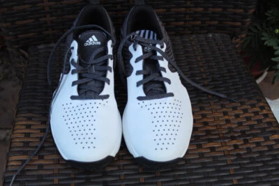 ADIDASBOOST ADIPOWER EVN791001 БЕЛЫЙ/ЧЕРНЫЙ/СЕРЕБРО ГОЛЬФ КРОССОВКИ МУЖЧИН РАЗМЕР 8,5 НОВЫЙ БЕЗ КОРОБКИ - Изображение 1 из 4