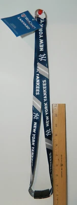 New York Yankees Baseball Lanyard car Keychain ID keys  MLB Judge Navy gift - Image 1 of 4