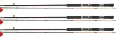 3ea ZEBCO CRAPPIE FIGHTER 10' RODS ONLY  POLE CRFUL102LA-ROD  ORANGE/BLACK - Image 1 of 3