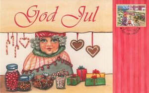 Christmas Gold Folio Stars Gingerbreads Yums Gifts Aland Finland Mint FDC 2014