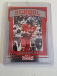 2017 PATRICK MAHOMES II Panini Contenders Draft School Colors #15 KC Chiefs RC - Picture 1 of 2