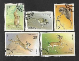 SD)1985 USSR  PROTECTED FAUNA, PAMIR SHREW, GERBO, DESERT DORMOUS, CARACAL, SAIG - Picture 1 of 1