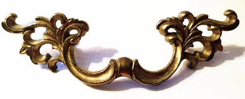 antique hardware Rococo vintage french provincial drawer pull 3 1/4" centers Cover