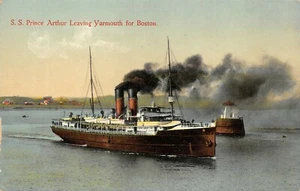 # B932 YARMOUTH, N.S., POSTAL DE CANADÁ, VAPOR "PRÍNCIPE ARTURO" - Imagen 1 de 2