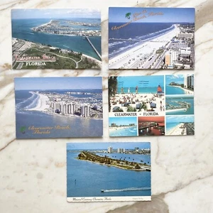 Lot of 5 Vintage 1990s Postcards - Clearwater Beach Florida FL - POSTED & USED - Bild 1 von 1
