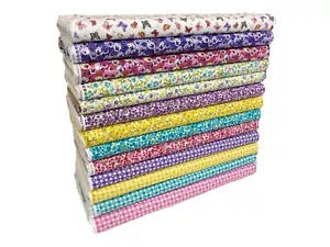 Floral Cotton Fabric Makower Summer Days Spring Flower Garden Patchwork Dress - Picture 1 of 31