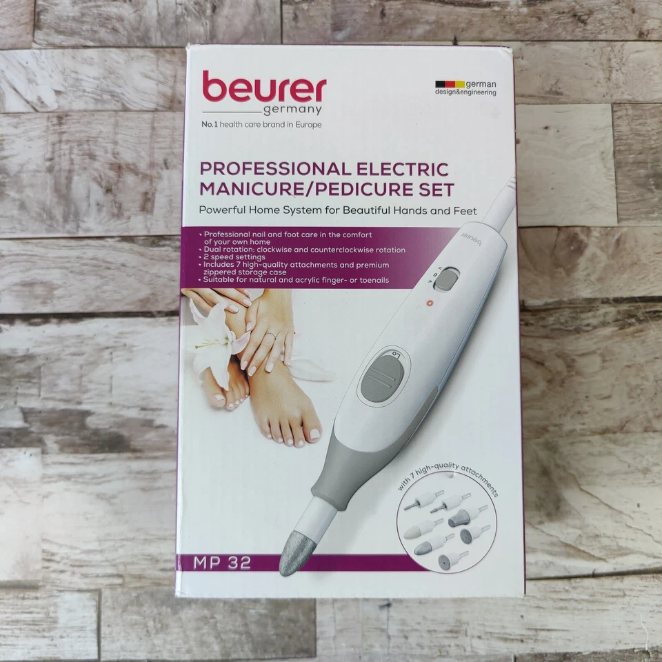 Beurer 10piece Professional Nail Drill Kit for Manicure Pedicure 10-piece