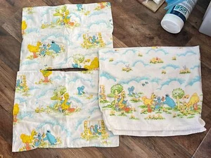 Vintage Sesame Street Baby Nursery Pillowcases and Receiving Blanket Lovey - Picture 1 of 10