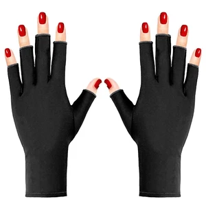 UV Gloves for Gel Manicures UPF50+ Fingerless UV Light Gloves for Gel Nails,Uv N - Picture 1 of 12