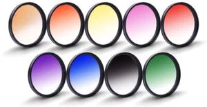 Opteka 67mm 9-Piece HD Multicoated Graduated Color Filter Kit Set - Picture 1 of 7