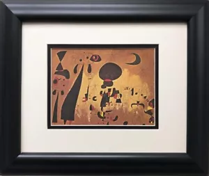 Miro "Composition" Rare Custom Framed Abstract Surrealism Art Lithograph - Picture 1 of 3