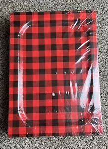 Red And Black Buffalo Plaid Plates, Red Checkered Disposable Paper Food 36 Ct - Picture 1 of 7
