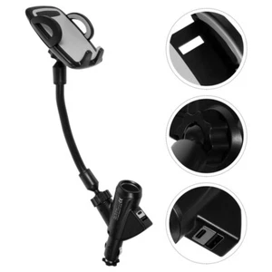 Sturdy Car Phone Holder with USB Charging for 3-6.5 Inch Devices - Photo 1 sur 12