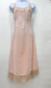 Vestido de noche vintage de seda sin cordones de encaje de hadas de cabaña de los años 40 - Imagen 1 de 12