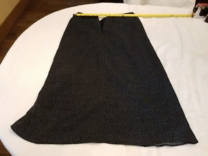 BANANA REPUBLIC COTTON BLACK SKIRT W/ WHITE DOTS PETITE SIZE 4 - Picture 1 of 14