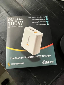 ChargeASAP 100W Omega USB-C GaN Charger (White) - Picture 1 of 1