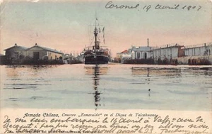 Chile - Armada Chilena - Crucero Esperalda en el dique de Talcahuano - Ed. Carlo - Imagen 1 de 2