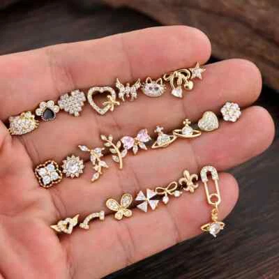 20G Ear Hypoallergenic Piercing With 4MM Screw on Ball Cartilage Helix Jewelry - Image 1 of 4