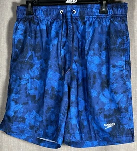 MENS SPEEDO SIZE M NAVY/blue SPORT BEACH HOLIDAY SWIM TRUNKS SHORTS TROPICAL - Picture 1 of 17