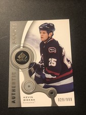 2005-06 SP Game Used Edition Authentic Rookies /999 Kevin Bieksa #239 Rookie RC