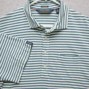 Polo Golf Ralph Lauren Hemd Herren M blau grün gestreift Freizeit Kurzarm weich - Bild 1 von 13