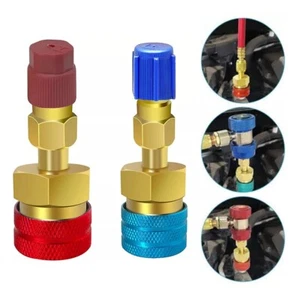 Kit Connecteur Adaptateur Efficace R1234YF vers R134A pour Climatisation Voiture - Picture 1 of 12