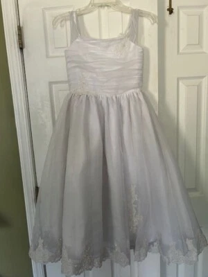 NWOT NEW White, Chiffon Sweetie Pie Pageant/Party/Formal Gown - Image 1 of 4