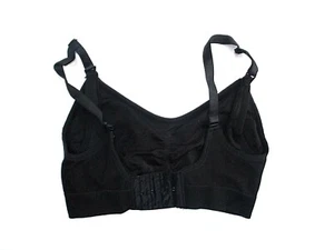 010X05 Leading Lady 477 Wireless Removable Pads Nursing Bra Medium MD Black - Picture 1 of 2
