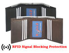 Men's Slim Leather Trifold Wallet RFID Blocking Credit Card ID Holder