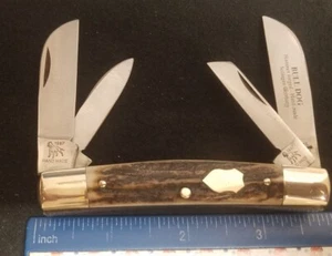 Bulldog Pit Bull Congress Knife, Genuine Stag Handles - Picture 1 of 6