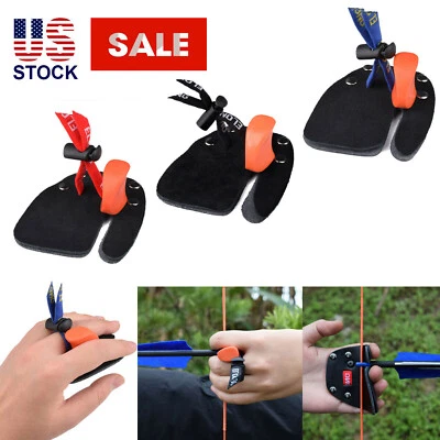 Archery Finger Tab Hunting Finger Saver Protect Guard for Recurve Bow Right Hand - Image 1 of 4