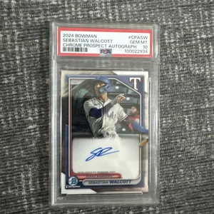 2024 bowman sebastian walcott auto psa 10 - Picture 1 of 2
