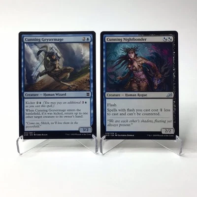 MTG Cunning Nightbonder Ikoria 219/274 & Cunning Geysermage Zendikar 055/280 LP - Image 1 of 2
