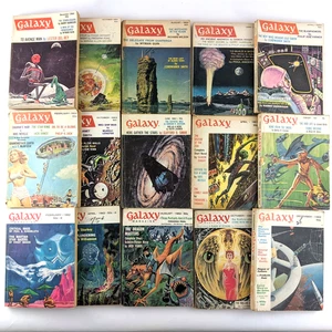 Galaxy Science Fiction Magazine 1962 - 1964, 15 Issues - Vintage Sci-Fi Stories - Imagen 1 de 24