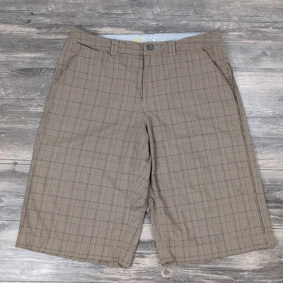 Mountain Hardwear Shorts Mens Size 36 Brown Plaid Flat Front Casual Outdoor - Image 1 of 4