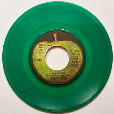 John Lennon & Yoko 45 Happy Xmas Green Vinyl # 2 Version - Image 1 of 2