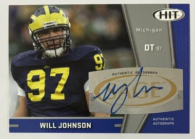 Will Johnson 2009 SAGE HIT Autographs #A110 - Michigan Wolverines - Image 1 of 2