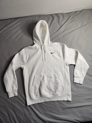 Sudadera con Capucha Nike Club Polar Para Hombre Talla Mediana Blanca Negra CJ1611-100 NUEVA Foto 1 de 4