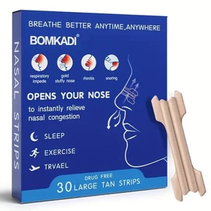 30 Pack NASAL STRIPS Original Large Tan Snoring Strips for Congestion Relief - Picture 1 of 11