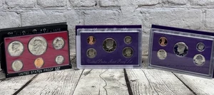 United States Proof Set Lot 1975 1989 1993 S Mint Coins Sealed Holders - Picture 1 of 7